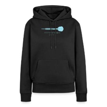 Dart Illustration Technische Blaupause Dartpfeil - Frauen Premium Bio Hoodie - Schwarz - Vorne - Julia (174cm)