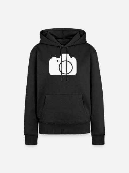Kamera Linien-Icon Design - Frauen Premium Bio Hoodie - Schwarz