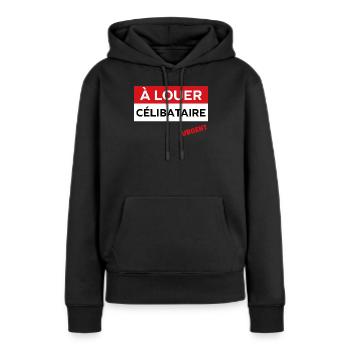 Junggeselle - Frauen Premium Bio Hoodie - Schwarz - Vorne - Julia (174cm)