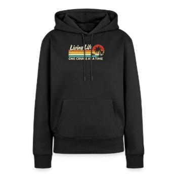 Kreuzfahrtschiff Sommerurlaub - Frauen Premium Bio Hoodie - Schwarz - Vorne - Julia (174cm)