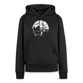 Bigfoot Gamer - Frauen Premium Bio Hoodie - Schwarz - Vorne - Julia (174cm)