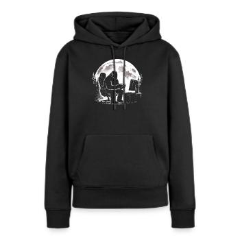 Bigfoot Gamer - Frauen Premium Bio Hoodie - Schwarz - Vorne - Julia (174cm)
