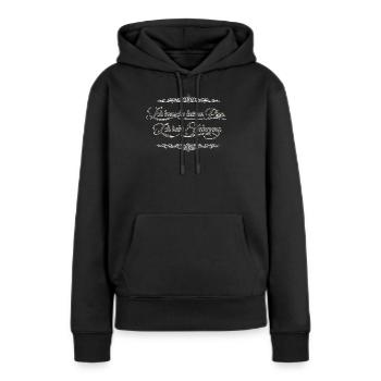 Ich brauche keinen Plan – Ich habe Erfahrung - Frauen Premium Bio Hoodie - Schwarz - Vorne - Julia (174cm)