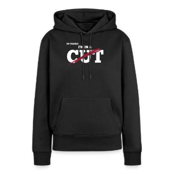 Saison de taille avec déficit calorique réduit - Sweat à capuche Premium bio Femme - noir - Devant - Julia (174cm)