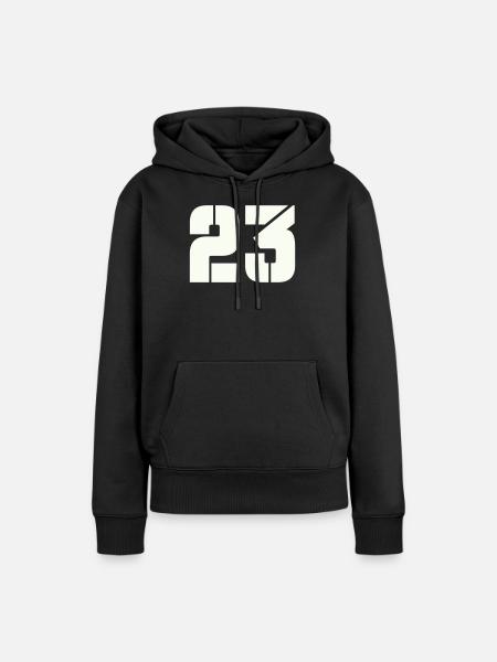 23 - Frauen Premium Bio Hoodie - Schwarz