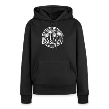 Ferien Brasilien - Frauen Premium Bio Hoodie - Schwarz - Vorne - Julia (174cm)