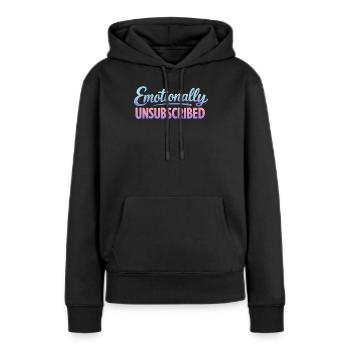 Sarcasme déconnecté émotionnellement Femmes drôles - Sweat à capuche Premium bio Femme - noir - Devant - Julia (174cm)