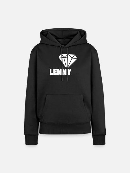 Lenny als Diamant - Frauen Premium Bio Hoodie - Schwarz