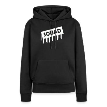squad- - Frauen Premium Bio Hoodie - Schwarz - Vorne - Julia (174cm)