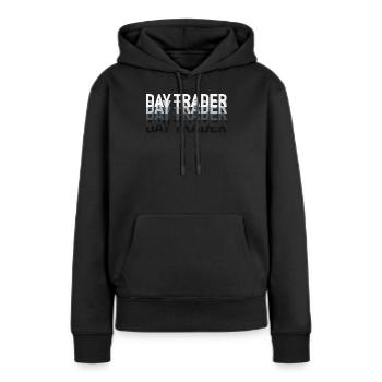 Day Trader Marché boursier Trader boursier - Sweat à capuche Premium bio Femme - noir - Devant - Julia (174cm)