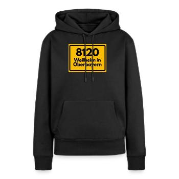 ALTE POSTLEITZAHL PLZ 8120 WEILHEIM IN OBERBAYERN  - Frauen Premium Bio Hoodie - Schwarz - Vorne - Julia (174cm)