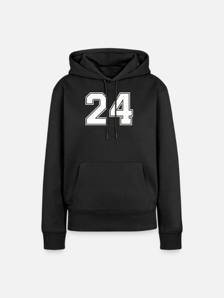 24 - Frauen Premium Bio Hoodie - Schwarz