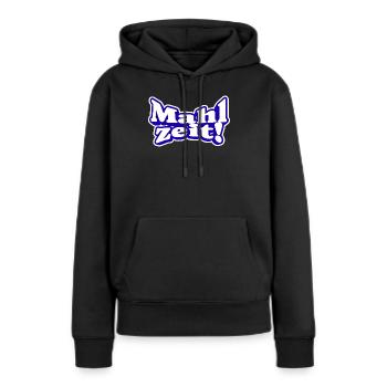 Endlich Mahlzeit! Guten Appetit - Frauen Premium Bio Hoodie - Schwarz - Vorne - Julia (174cm)