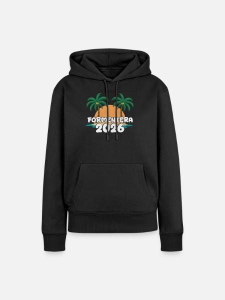 Formentera 2026 - Frauen Premium Bio Hoodie - Schwarz