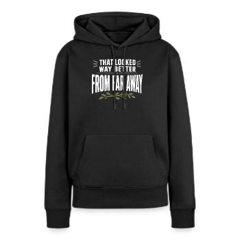 Schuppen-jagd-schuppen-jäger-geweih-jagd-weißwedel - Frauen Premium Bio Hoodie - Schwarz - Vorne - Julia (174cm)