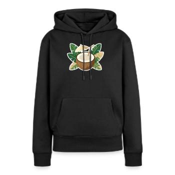 Refroidisseur de l’île Coconut - Sweat à capuche Premium bio Femme - noir - Devant - Julia (174cm)