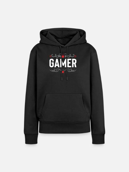Gamer Beruf - Frauen Premium Bio Hoodie - Schwarz