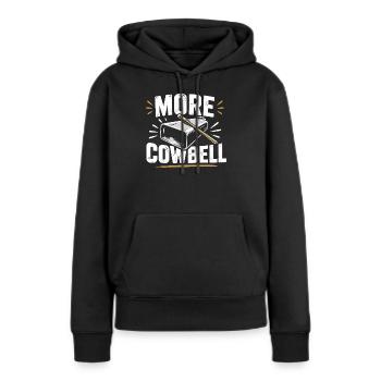 Mehr Kuhglocke - Frauen Premium Bio Hoodie - Schwarz - Vorne - Julia (174cm)