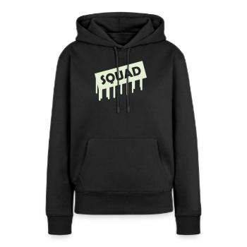 squad - Frauen Premium Bio Hoodie - Schwarz - Vorne - Julia (174cm)