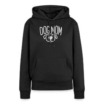 Maman de chien - Conception de maman de chien avec chien endormi - Sweat à capuche Premium bio Femme - noir - Devant - Julia (174cm)