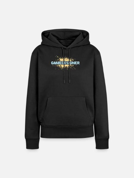 Beruf Gamedesigner - Frauen Premium Bio Hoodie - Schwarz