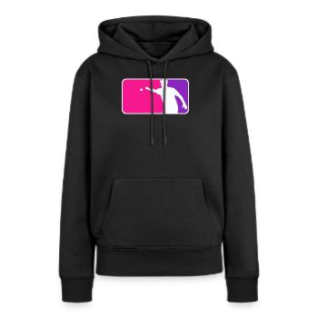 Petanque Boule Petanca Style Major League Rose - Sweat à capuche Premium bio Femme - noir - Devant - Julia (174cm)