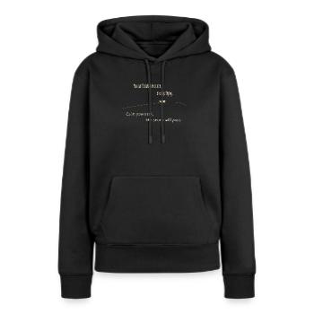 On ne peut pas calmer la tempête - pour les produits sombres - Sweat à capuche Premium bio Femme - noir - Devant - Julia (174cm)