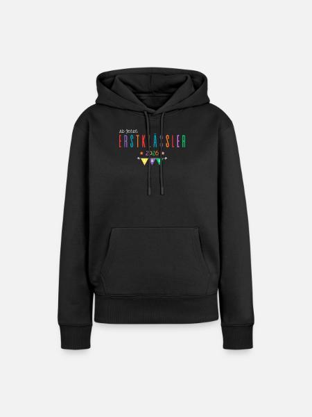 Ab jetzt Erstklässler 2026 - Frauen Premium Bio Hoodie - Schwarz