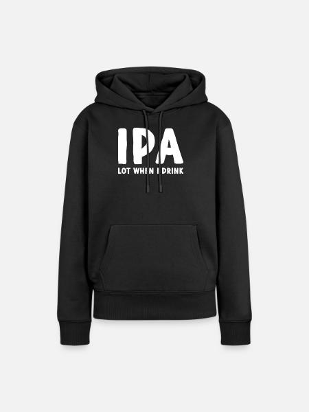 IPA - Frauen Premium Bio Hoodie - Schwarz