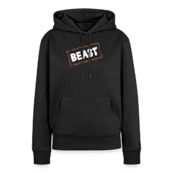 Beast - Frauen Premium Bio Hoodie - Schwarz - Vorne - Julia (174cm)