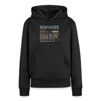 Linienbus Busfahrer Schulbus Busfahrerin Bus - Frauen Premium Bio Hoodie - Schwarz - Vorne - Julia (174cm)