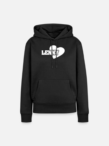 Lenny - Frauen Premium Bio Hoodie - Schwarz