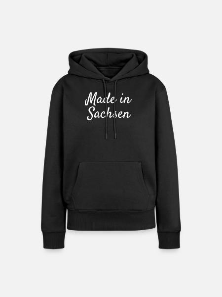 Made in Sachsen - Frauen Premium Bio Hoodie - Schwarz