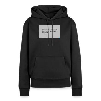 Kryptische Textmuster Grau Neon - Frauen Premium Bio Hoodie - Schwarz - Vorne - Julia (174cm)