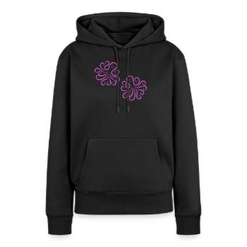 krake_2 - Frauen Premium Bio Hoodie - Schwarz - Vorne - Julia (174cm)