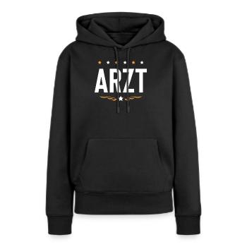 Arzt Beruf - Frauen Premium Bio Hoodie - Schwarz - Vorne - Julia (174cm)
