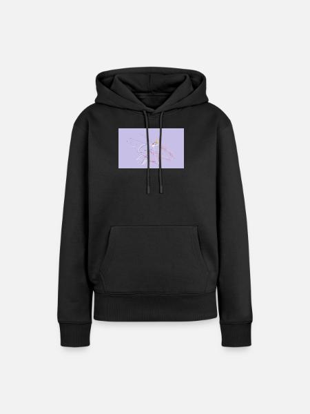 He didn't want to be late.... - Sweat à capuche Premium bio Femme - noir
