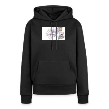Rêvasser aux oiseaux - Sweat à capuche Premium bio Femme - noir - Devant - Julia (174cm)