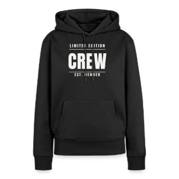 Événement du personnel de l’équipe Édition Limitée Badge Est Crew - Sweat à capuche Premium bio Femme - noir - Devant - Julia (174cm)