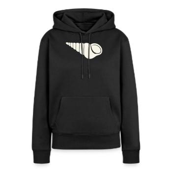 Croquis côtier en spirale - Sweat à capuche Premium bio Femme - noir - Devant - Julia (174cm)