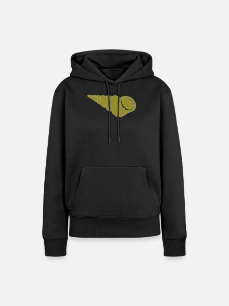 Spiralschnecke Olive Motiv - Frauen Premium Bio Hoodie - Schwarz