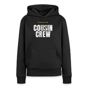 Réunion de Cousin Crew Cousins Family Matching - Sweat à capuche Premium bio Femme - noir - Devant - Julia (174cm)