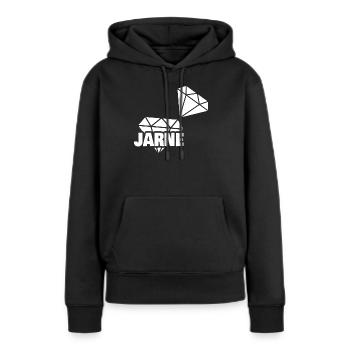 Edel Jarne - Frauen Premium Bio Hoodie - Schwarz - Vorne - Julia (174cm)
