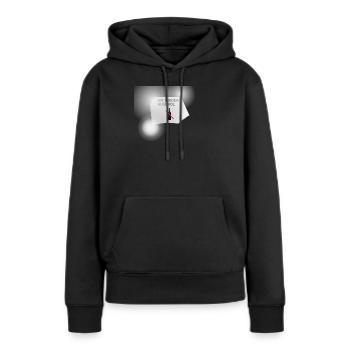 Nie Wieder Alkohol Flaschen-Symbol - Frauen Premium Bio Hoodie - Schwarz - Vorne - Julia (174cm)