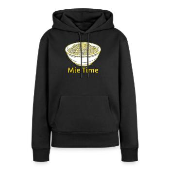 Bol de nouilles Mie Time - Sweat à capuche Premium bio Femme - noir - Devant - Julia (174cm)
