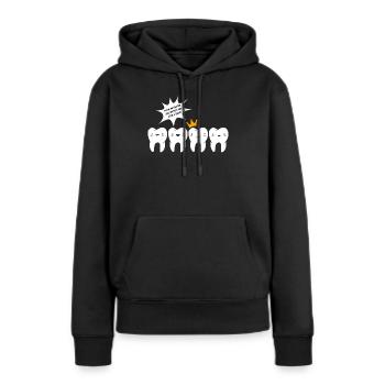 Hygiéniste dentaire Dentiste dentaire - Sweat à capuche Premium bio Femme - noir - Devant - Julia (174cm)