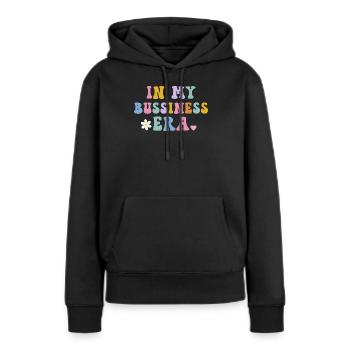 In meiner Geschäfts-Ära Unternehmer - Frauen Premium Bio Hoodie - Schwarz - Vorne - Julia (174cm)