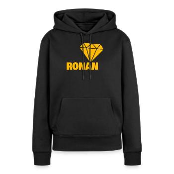 Ronan als Diamant - Frauen Premium Bio Hoodie - Schwarz - Vorne - Julia (174cm)