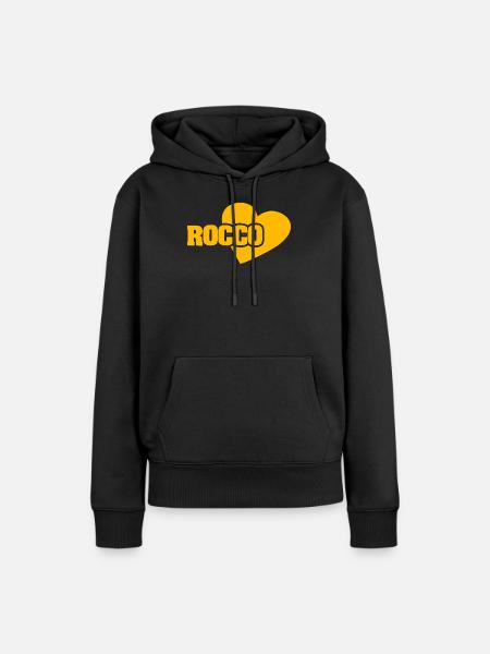Rocco - Frauen Premium Bio Hoodie - Schwarz