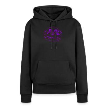 Monstermäßiger Burger - Frauen Premium Bio Hoodie - Schwarz - Vorne - Julia (174cm)